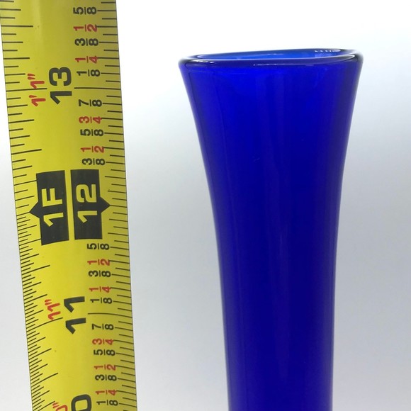 Vintage Royal Gallery Italian Lead Crystal Jessica Cobalt Blue Glass Vase 1997 - Picture 11 of 12